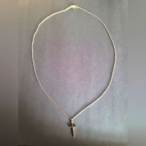 Vintage Simmons  chain gold filled & 12k GF cross pendant